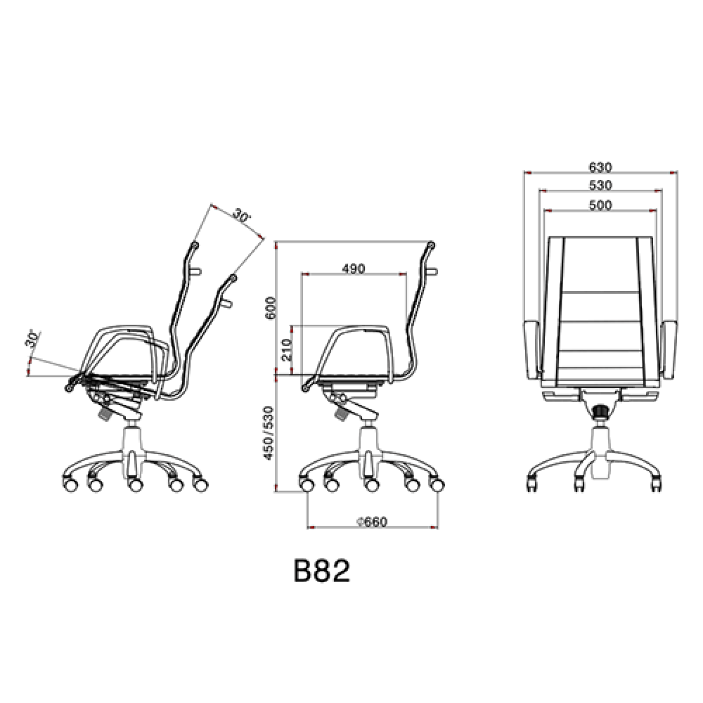 صندلی معاونتی لیو - B82