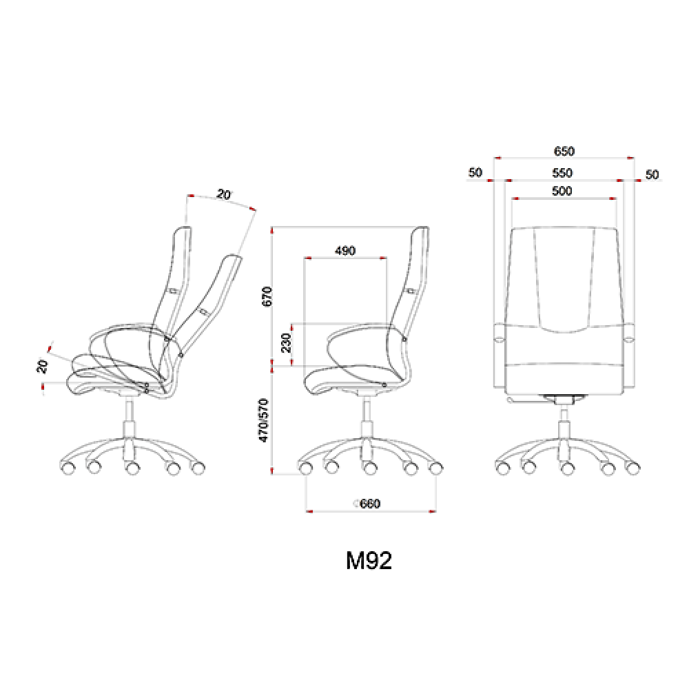 صندلی معاونتی لیو - M92