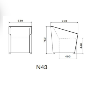مبل اداری تک نفره - N43