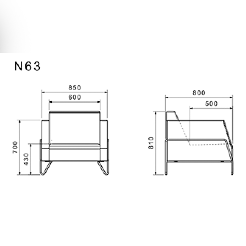 مبل اداری تک نفره - N63
