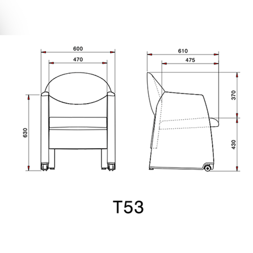 مبل اداری تک نفره - T53
