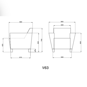 مبل اداری تک نفره - V63